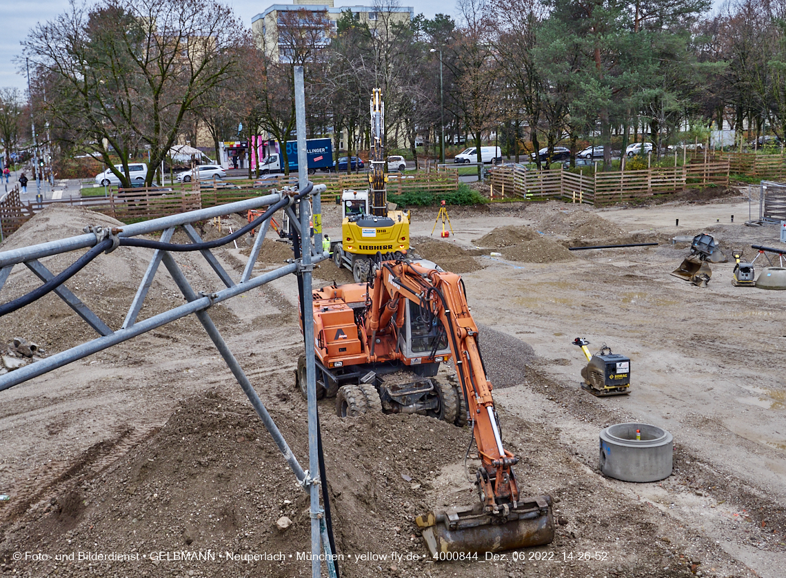 07.12.2022 - Baustelle an der Quiddestraße Haus für Kinder in Neuperlach